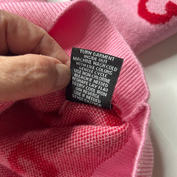 33 Degrees Pink and Red Heart Cardigan women sz Large Valentines cottagecore - Picture 9 of 12